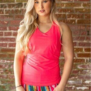 Racer Back Athletic Top Pink Size Large